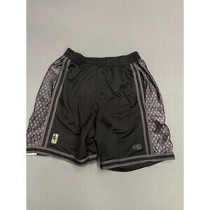 NBA Basketball Shorts Black Gray Size Small Drawstring Stretch Mens